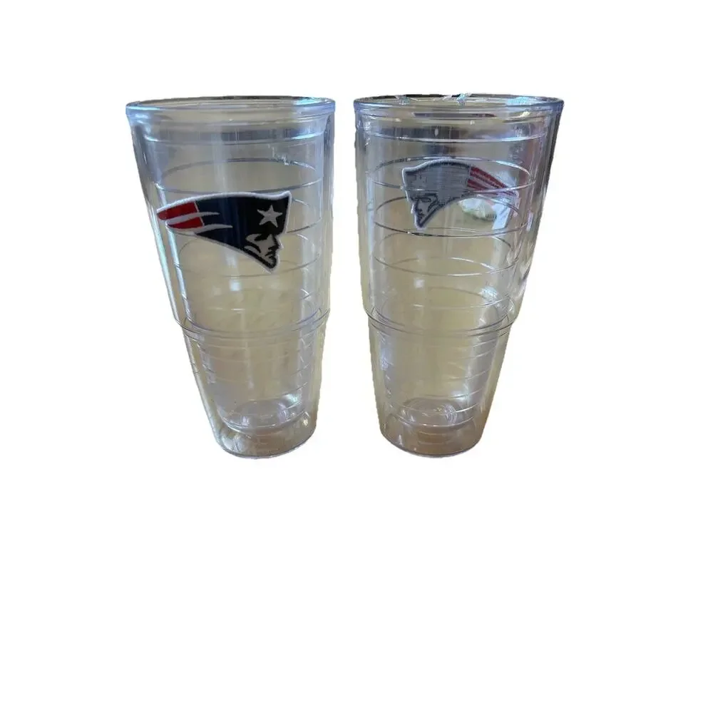 2 New England Patriots Tervis Tumbler 24 Oz Lot Of Two Tom Brady Super Bowl NFL